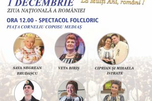 Mediaș: Program artistic dedicat Zilei Naționale a României