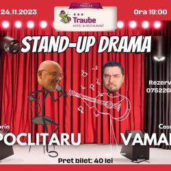 Sorin Poclitaru și Cosmin Vaman, stand-up drama la Restaurantul Traube